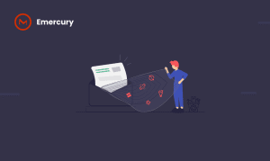 An illustration of person pulling a cobweb out of an envelope, symbollizing fixing email newsletter mistakes