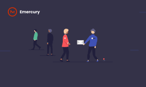 an illustration that symbolically represents customer churn