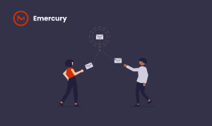 Illustration of two people with 3 email envelopes. Symbolic representation of the different ways to do email segmentation